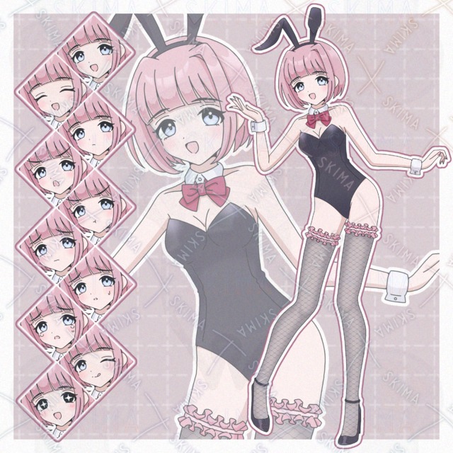 バニーガール(表情10種)