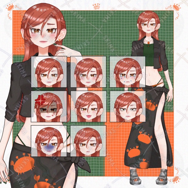 TRPG等で使える赤髪お姉さん立ち絵