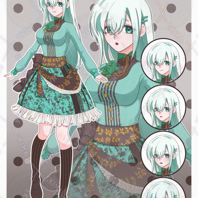 【実績作り価格】【商用可／TRPG・配信向け】 女の子立ち絵┊︎表情6種