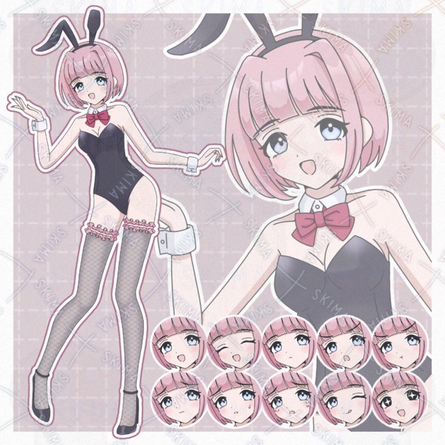 バニーガール(表情10種)