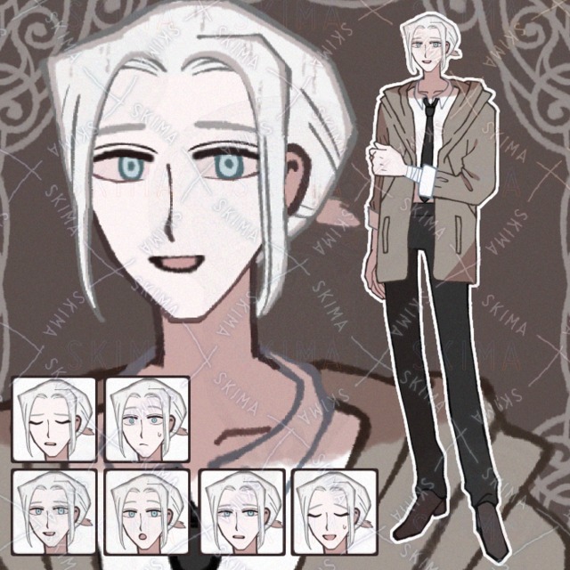 スーツを着た男性【表情6種】