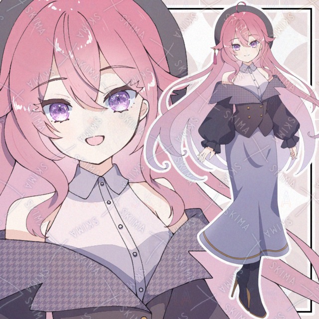 【表情9種】ピンク髪のお姉さん【adopt】