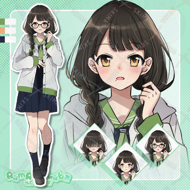 委員長（メカクレ+メガネ）