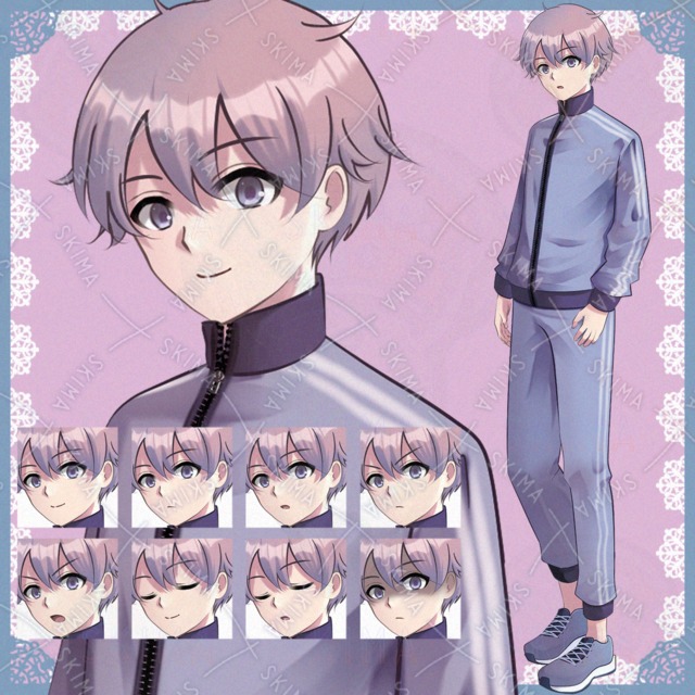 ジャージの青年　表情8種