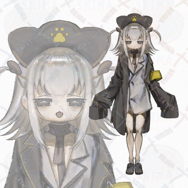 黒い白衣の少女