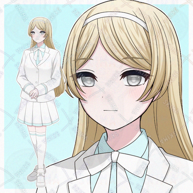 白い制服を着た女の子【表情差分10種】