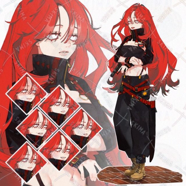 adopt 赤髪の女性＋武器