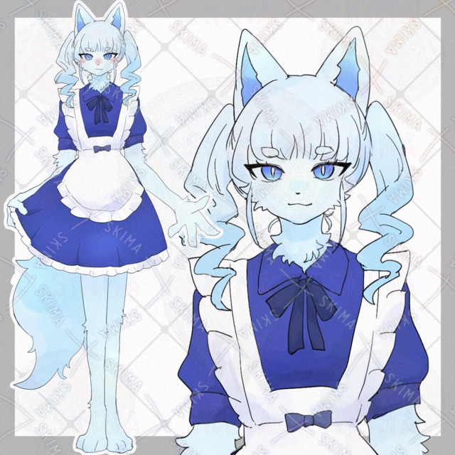 獣人メイドちゃん【表情9種類】