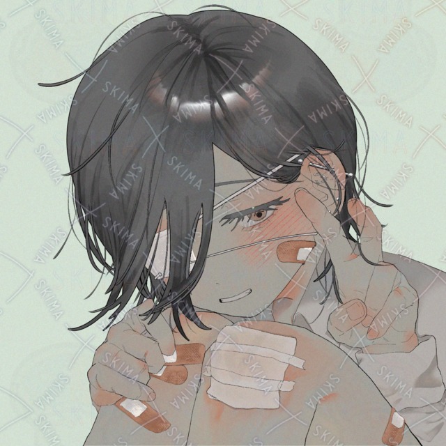 ピアスと絆創膏がいっぱいの眼帯ちゃん