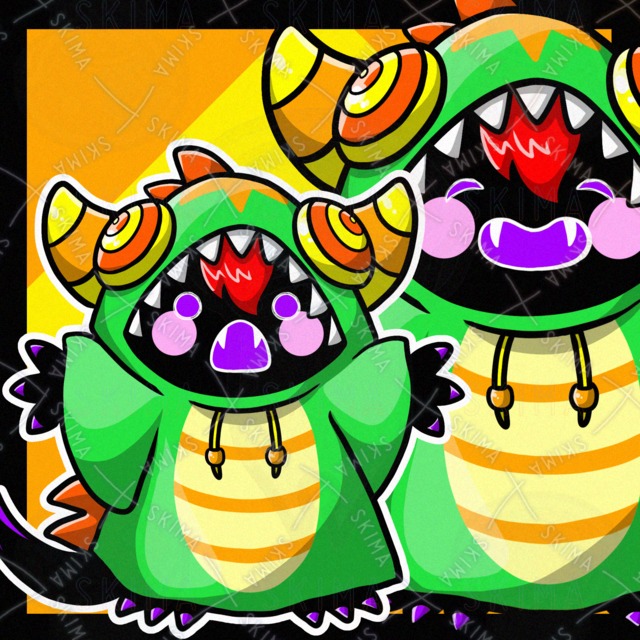 【半額セール！】怪獣フードモンスター 全身立ち絵【表情7種】