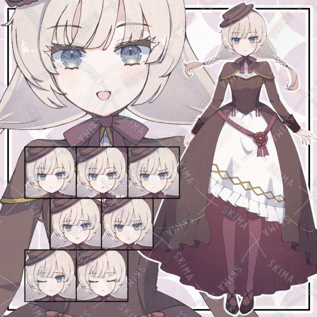 【年末セール】アンティークな雰囲気の人【表情9種】