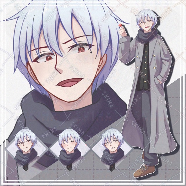 【表情10種】ロングコートの男性【立ち絵】