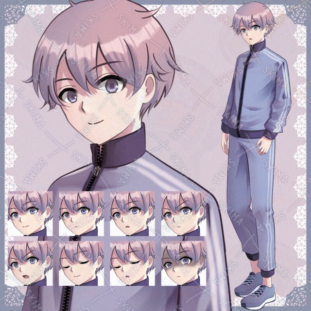 ジャージの青年　表情8種