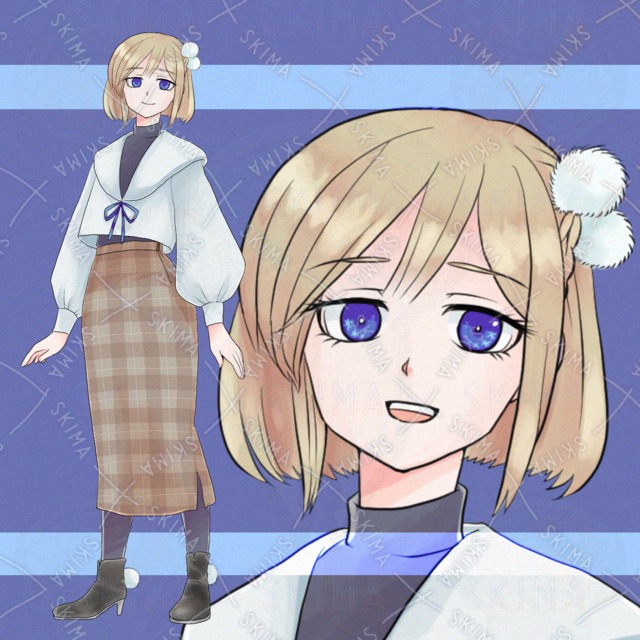 【表情10種】雪のお姉さん