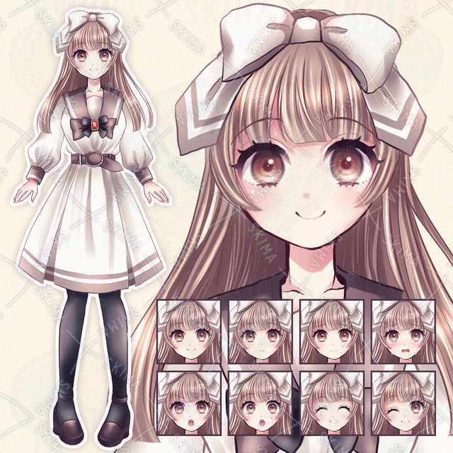 【Adopt】お嬢様風の女の子【表情8種】