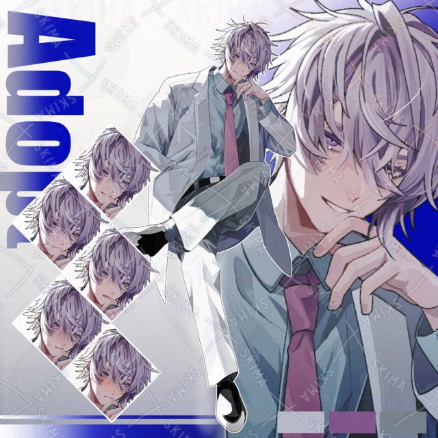 白衣の男性【表情6種】