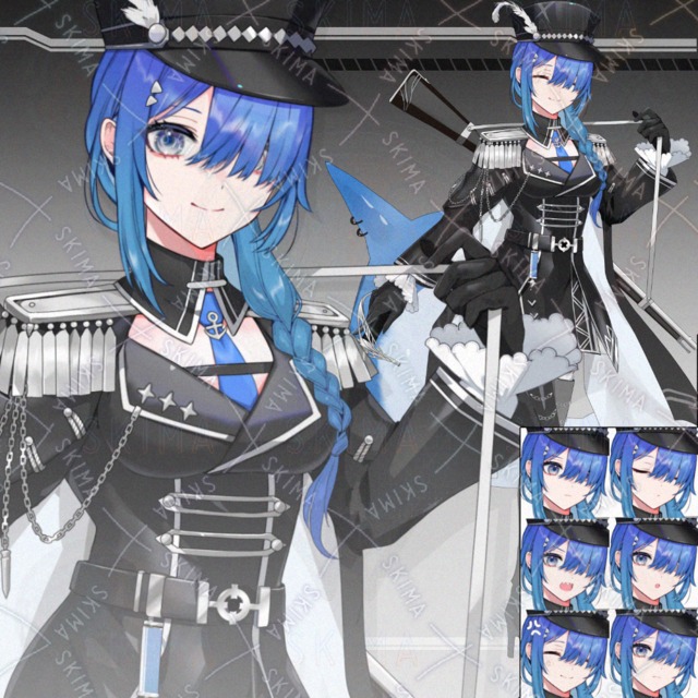 軍服&times;サメの女の子