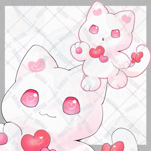 ハートのねこ【表情9種類】