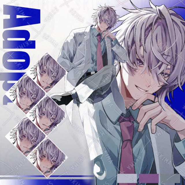 白衣の男性【表情6種】