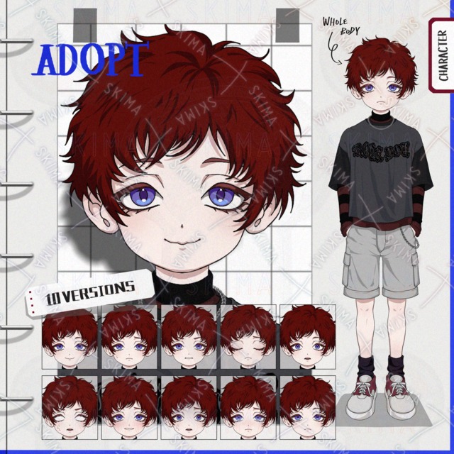 【表情10種】ロックな少年