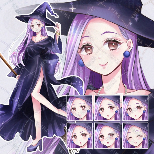 魔女のお姉さん【Adopt/表情6種】