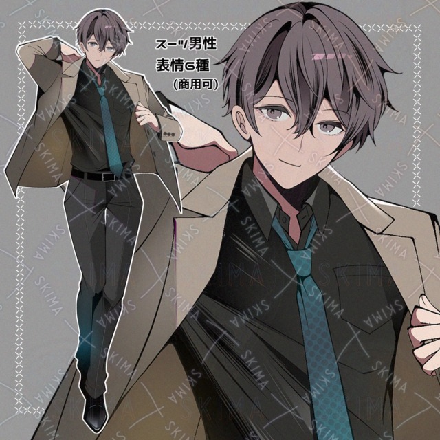 男性　表情６種