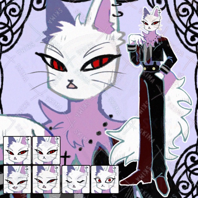 白猫の獣人【表情6種】