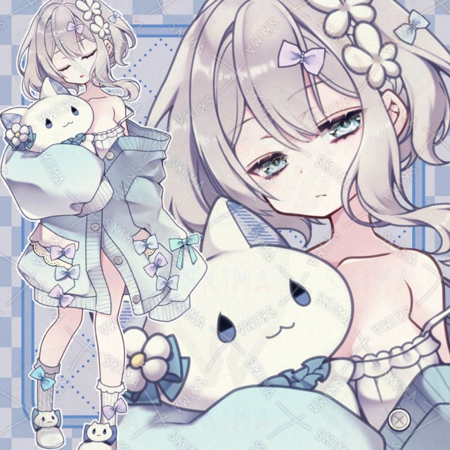 青カーディガン