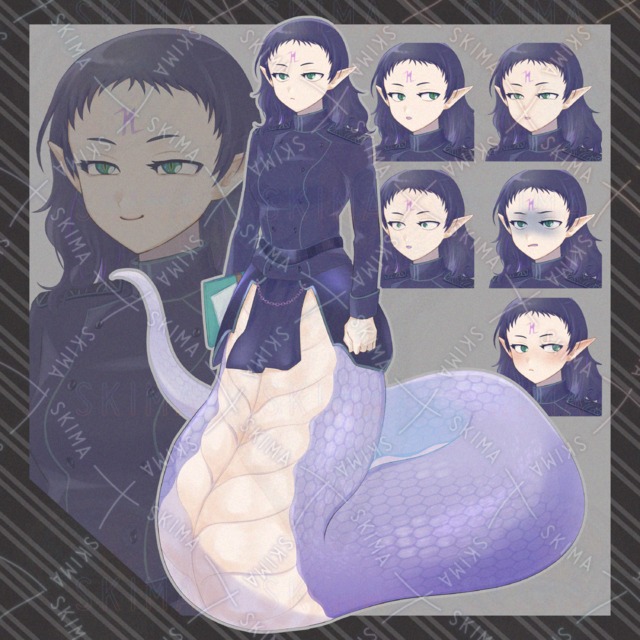 【ゆく巳くる馬SALE】ラミア/鱗/紫