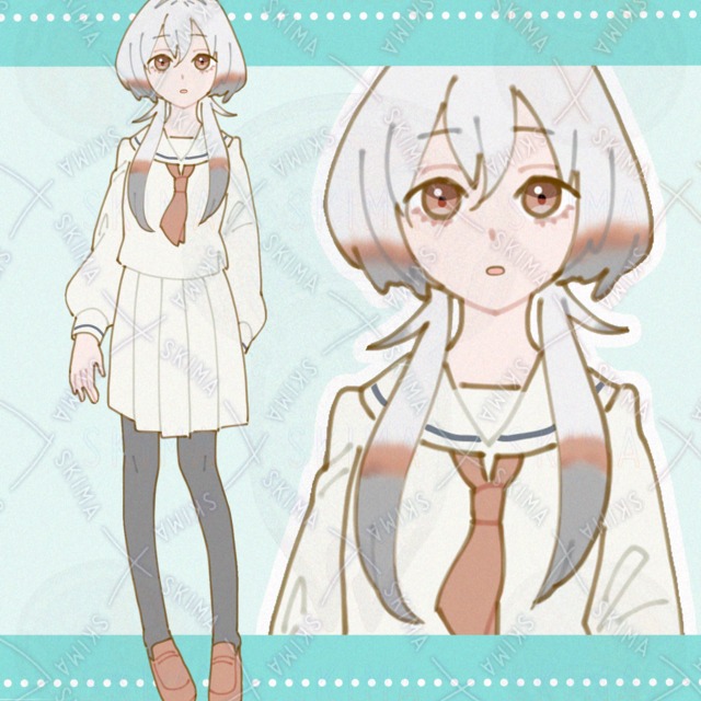 シマエナガの擬人化キャラ