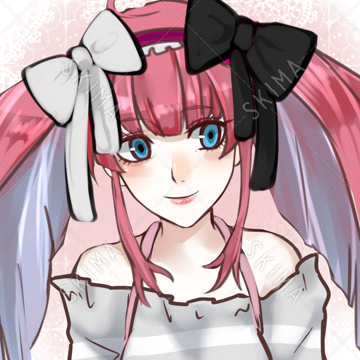 ダブルリボンの女の子 アイコン 全身キャラデザ スキマ スキルのオーダーメイドマーケット Skima