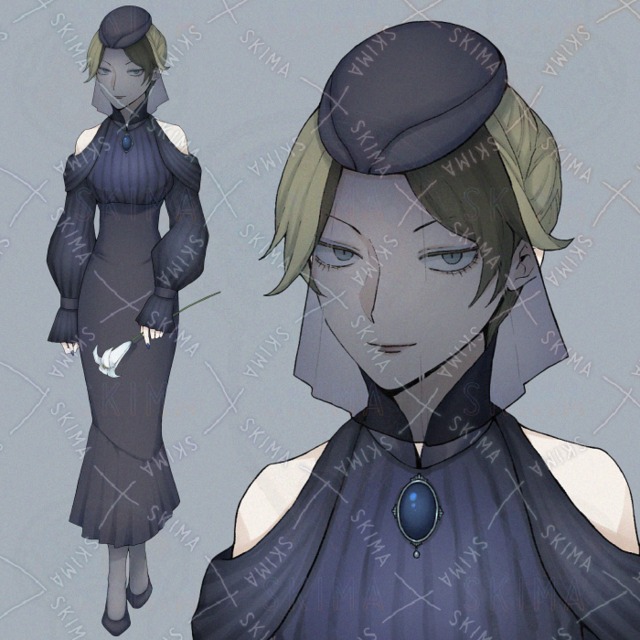 [SALE]黒いドレスの女性（12/30頃まで）