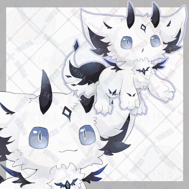 悪魔っぽいケモノ【表情9種類】