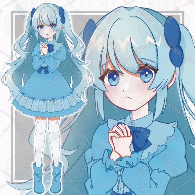 【表情5種】Adopt14(水色ロリータな女の子)