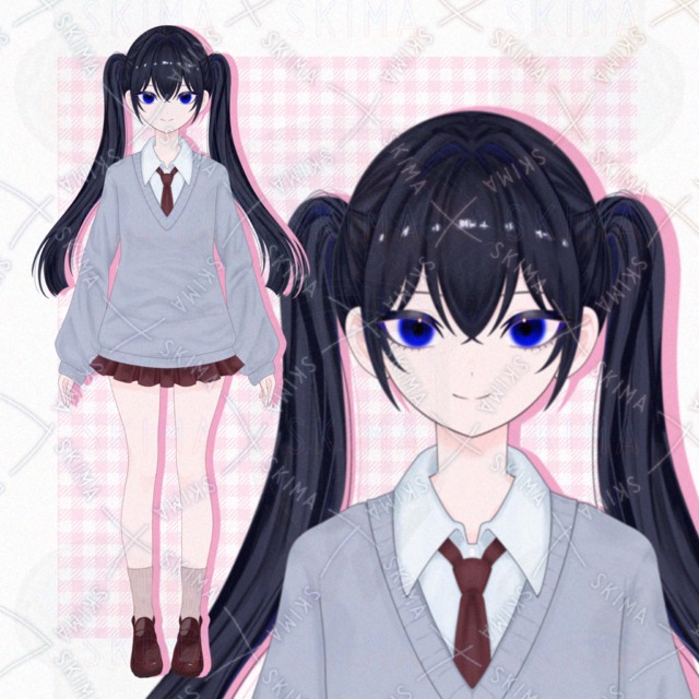 女性キャラ 表情差分6種類 立ち絵 IRIAM