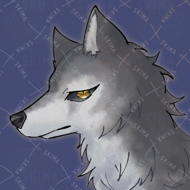 狼アイコンイラスト