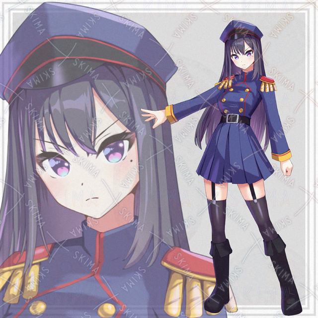 【表情10種】軍服の女の子