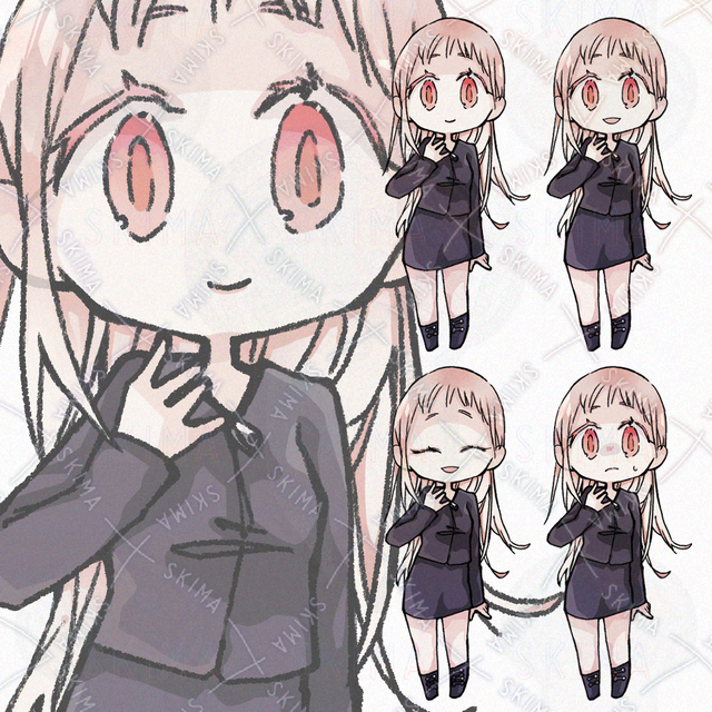 【差分4種】黒い服の女性