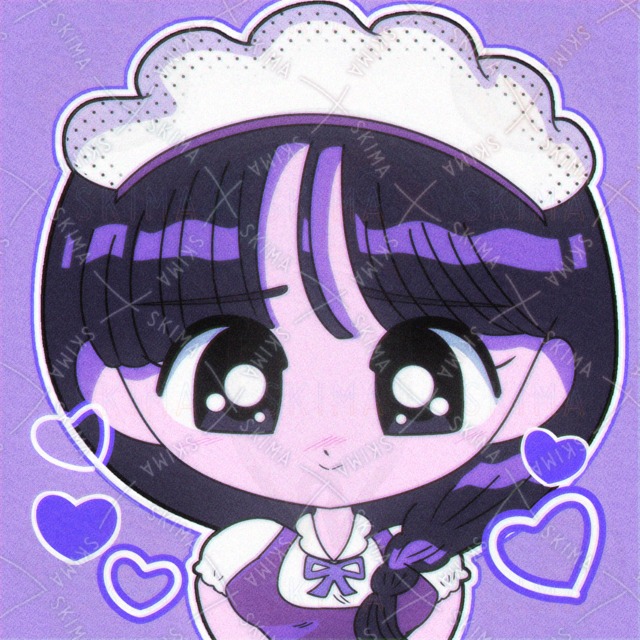 レトロアイコンイラスト★メイドさん