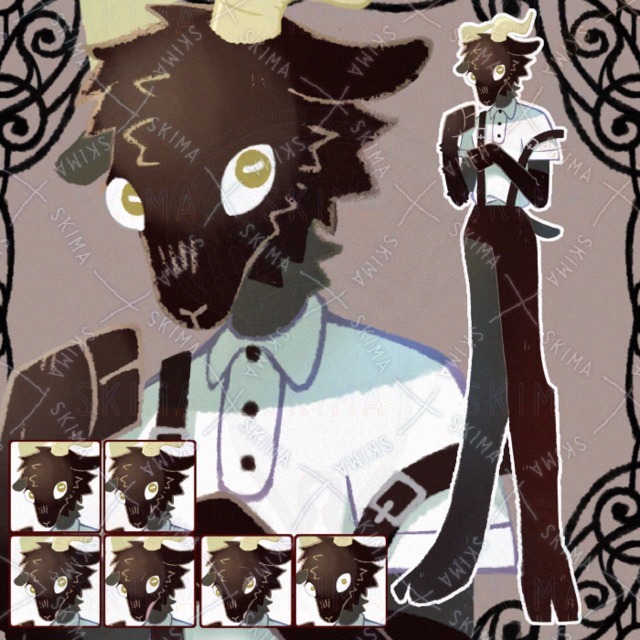 黒ヤギの獣人【表情6種】