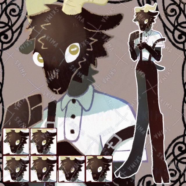 黒ヤギの獣人【表情6種】