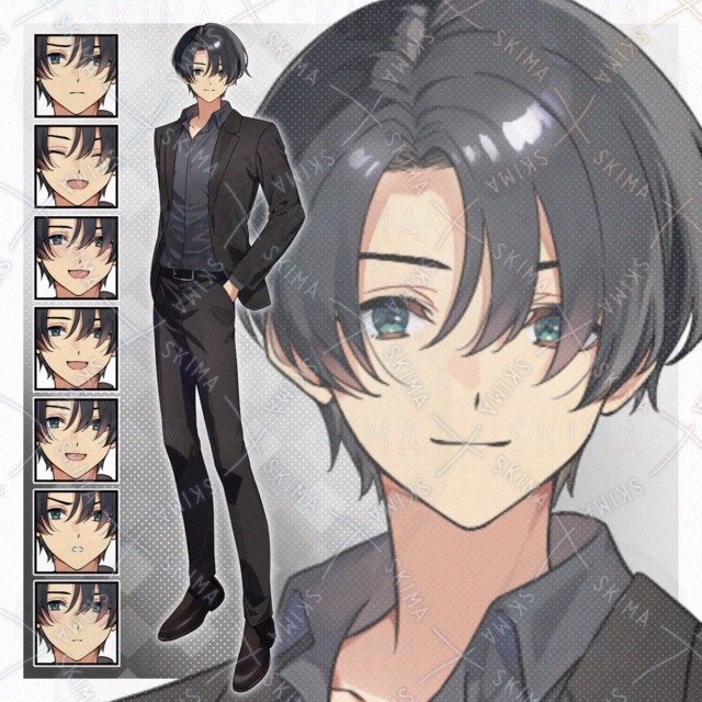 スーツの男性【表情差分7種 計8枚】