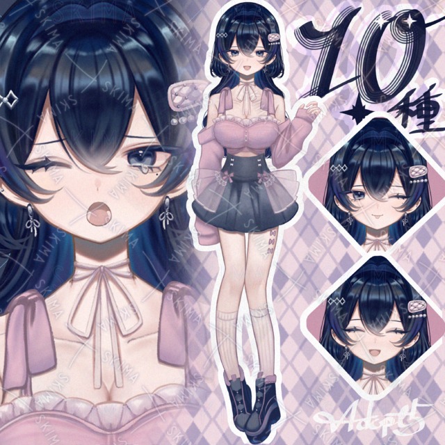 ✨【表情１０種　バレエコア風の女の子】