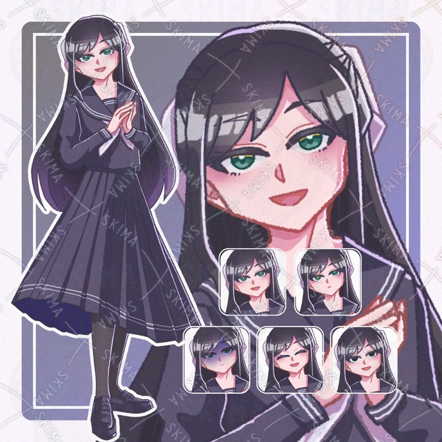 【年末SALE】セーラー服の女学生【表情5種類】