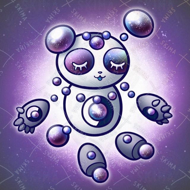 銀河&times;パンダモチーフの魔法生物