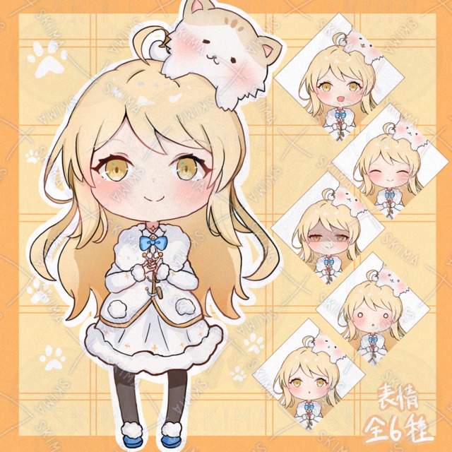 【動画向け】表情差分立ち絵　女の子とネコ2