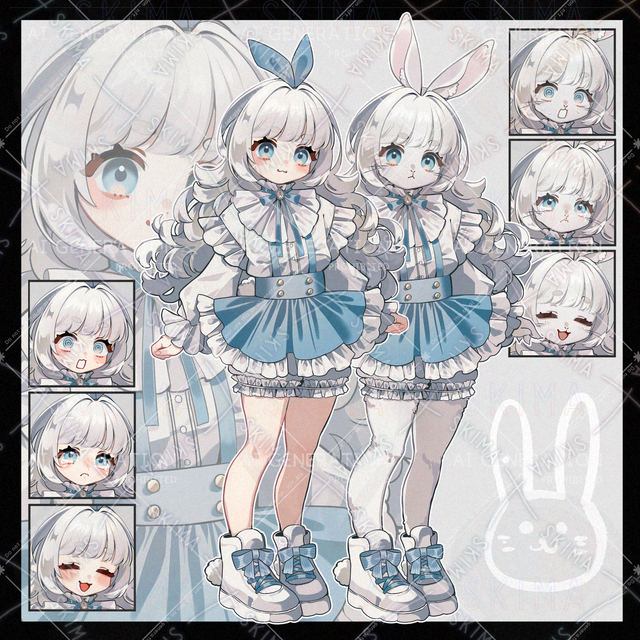 立ち絵【表情、獣人差分あり】