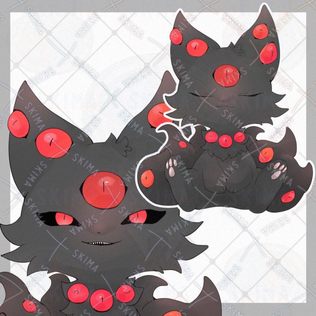 多眼の狐【表情7種類】