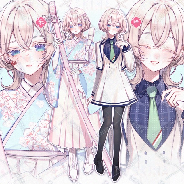 🌸和洋着せ替え《表情8種》