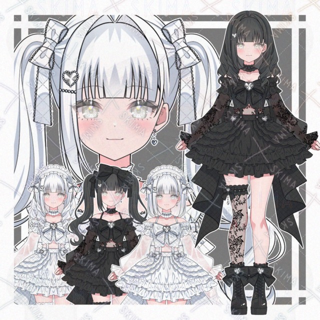 Adopt【髪型差分3種／衣装2色／装飾差分】